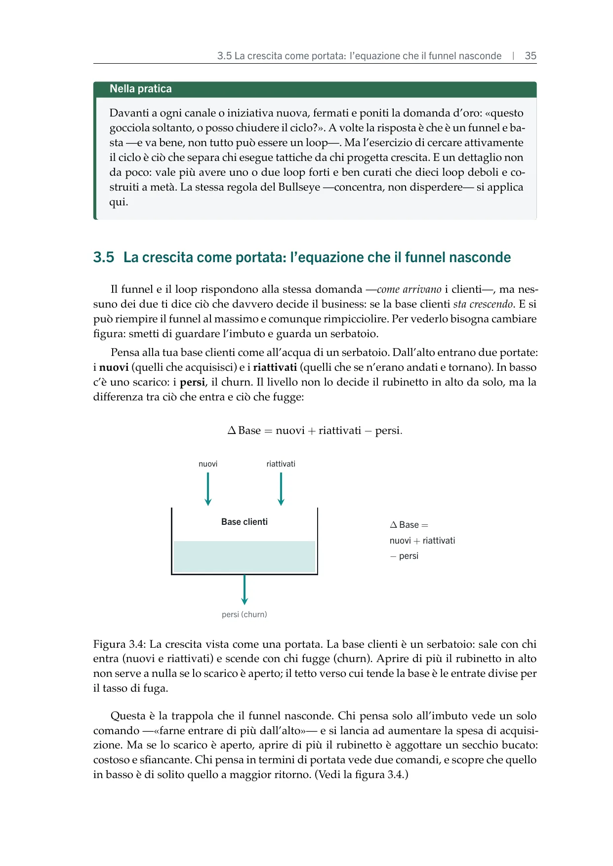 Figura: il modello di flusso della crescita